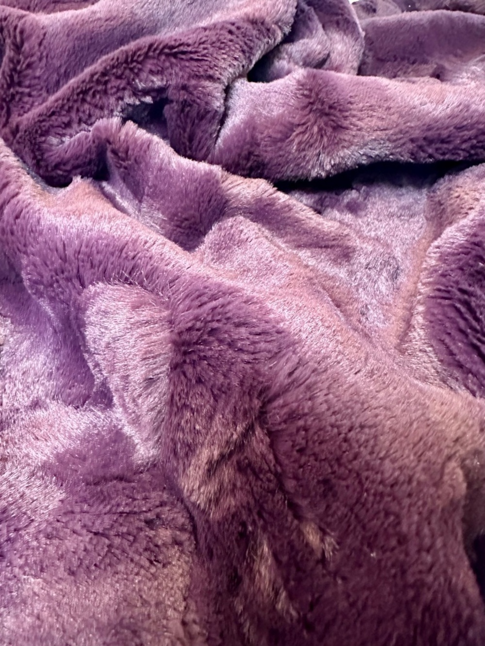 π¦ Woodland Animal Baby Blanket Balloon Print | Soft Plush Minky Purple Back - Picture 7 of 9